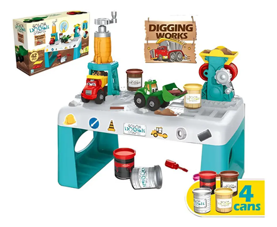 Set De Plastilina Toys Park Para Trabajos De Construcción Con 4 Botes Y 37 Piezas 2