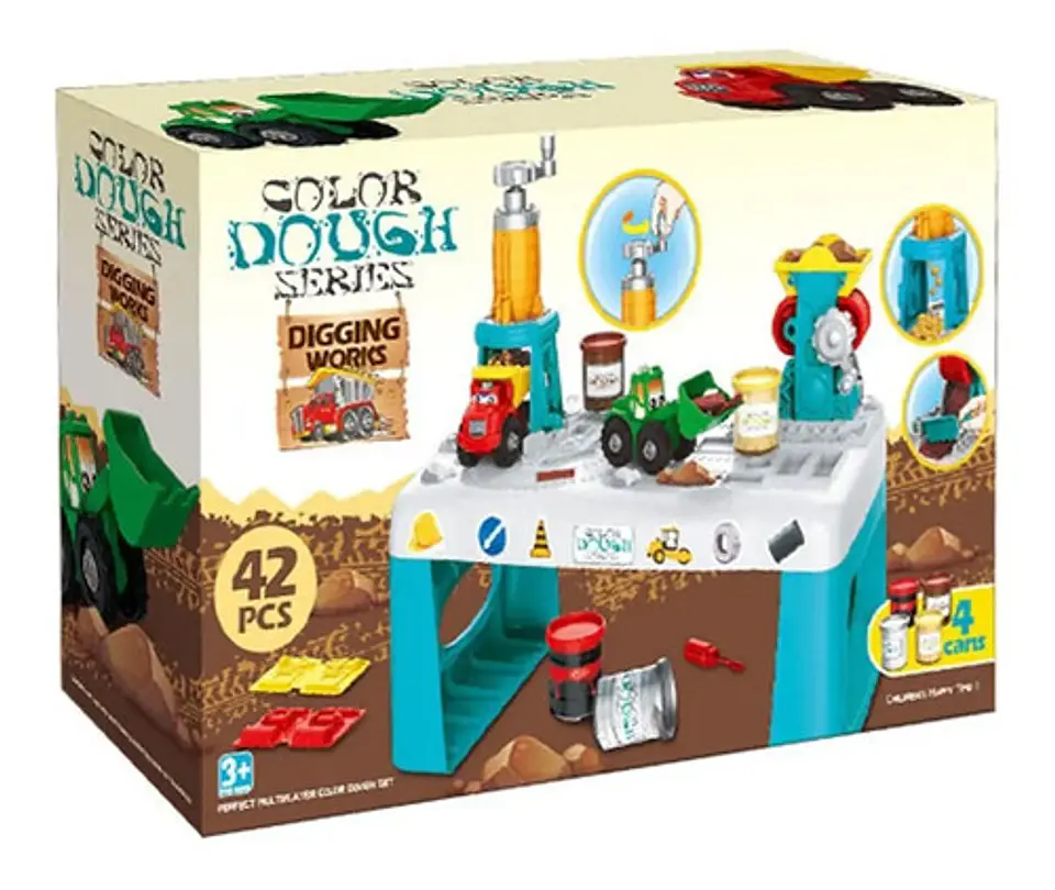 Set De Plastilina Toys Park Para Trabajos De Construcción Con 4 Botes Y 37 Piezas 3