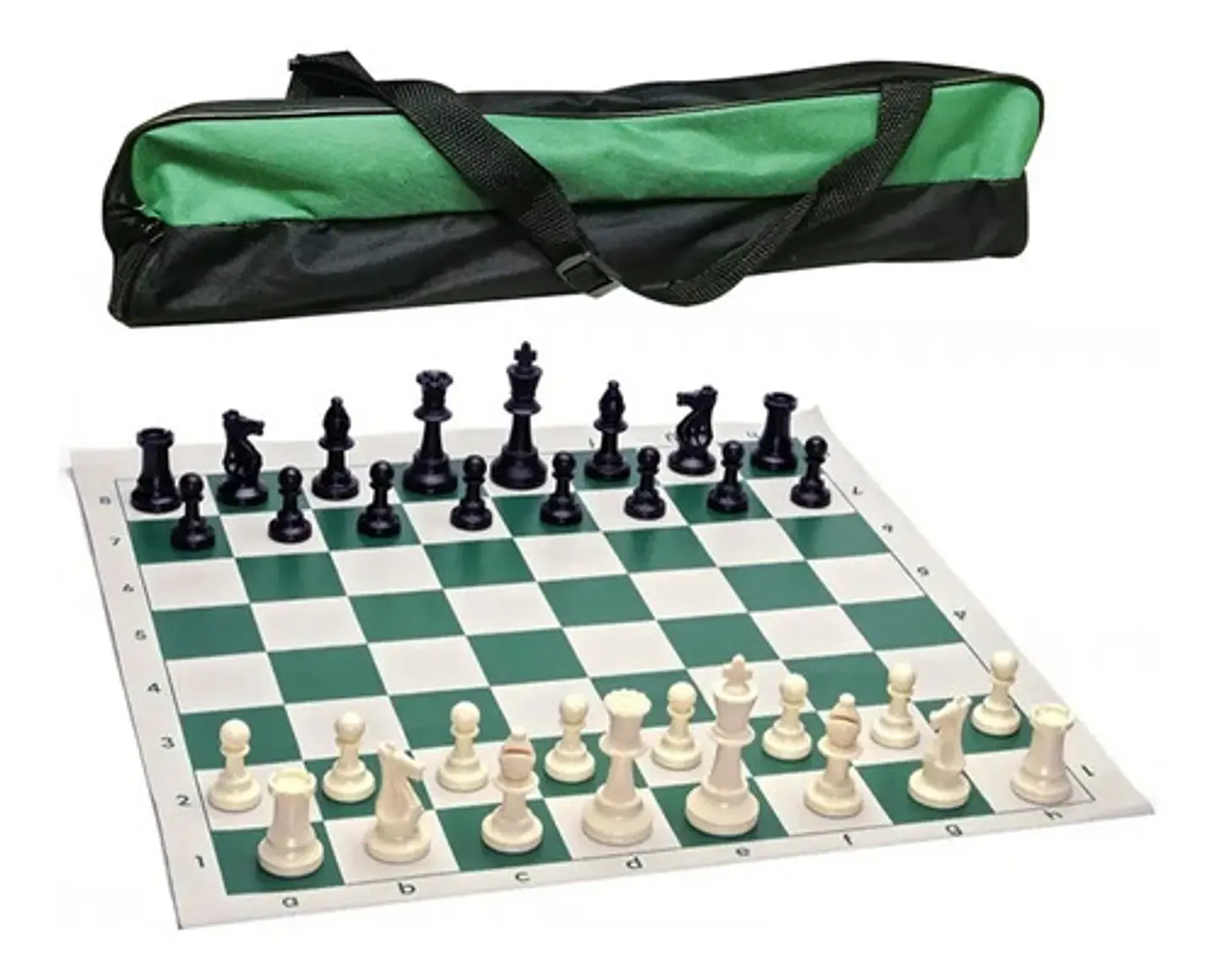 Ajedrez Enrollable Liangda 34cm Con Bolso Transporte Piezas Plásticas Portátil 2
