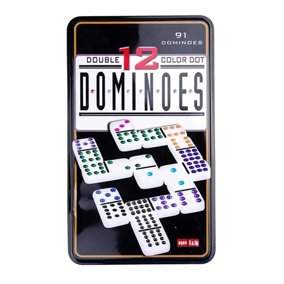Combo Domino Doble Doce 91 Fichas Poker Royal Juego De Mesa  2