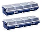 Organizador Plástico De Piezas Pequeñas X4 Compartimentos Azul - Miniatura 4