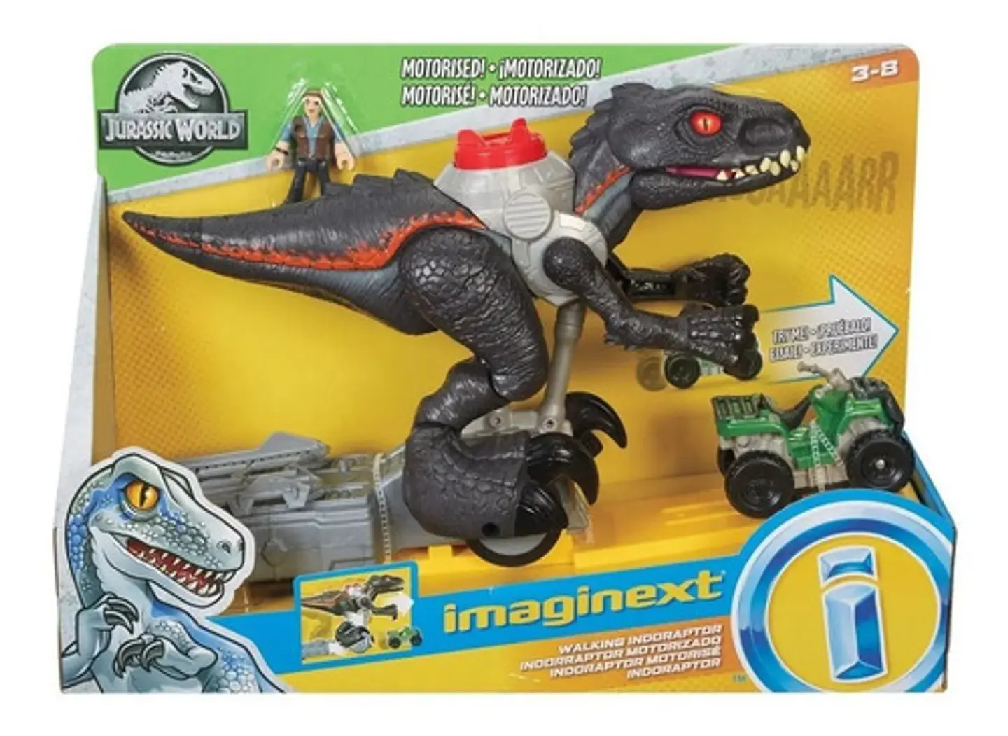 Muñeca de juguete Imaginext Jurassic World Indoraptor Fmx86 4