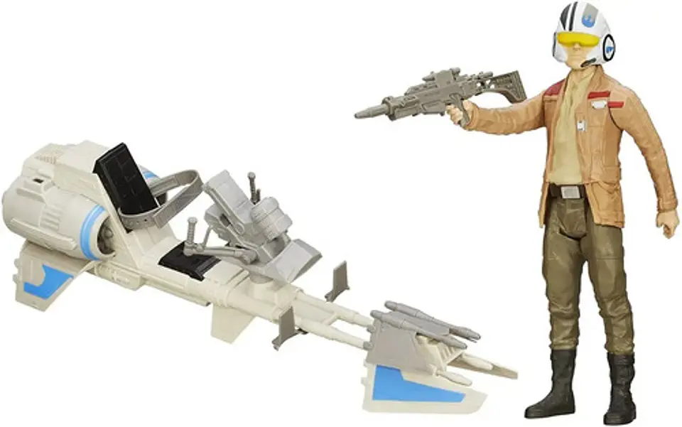 Star Wars Speeder Bike Con Poe Dameron Figura Articulada Hasbro 1