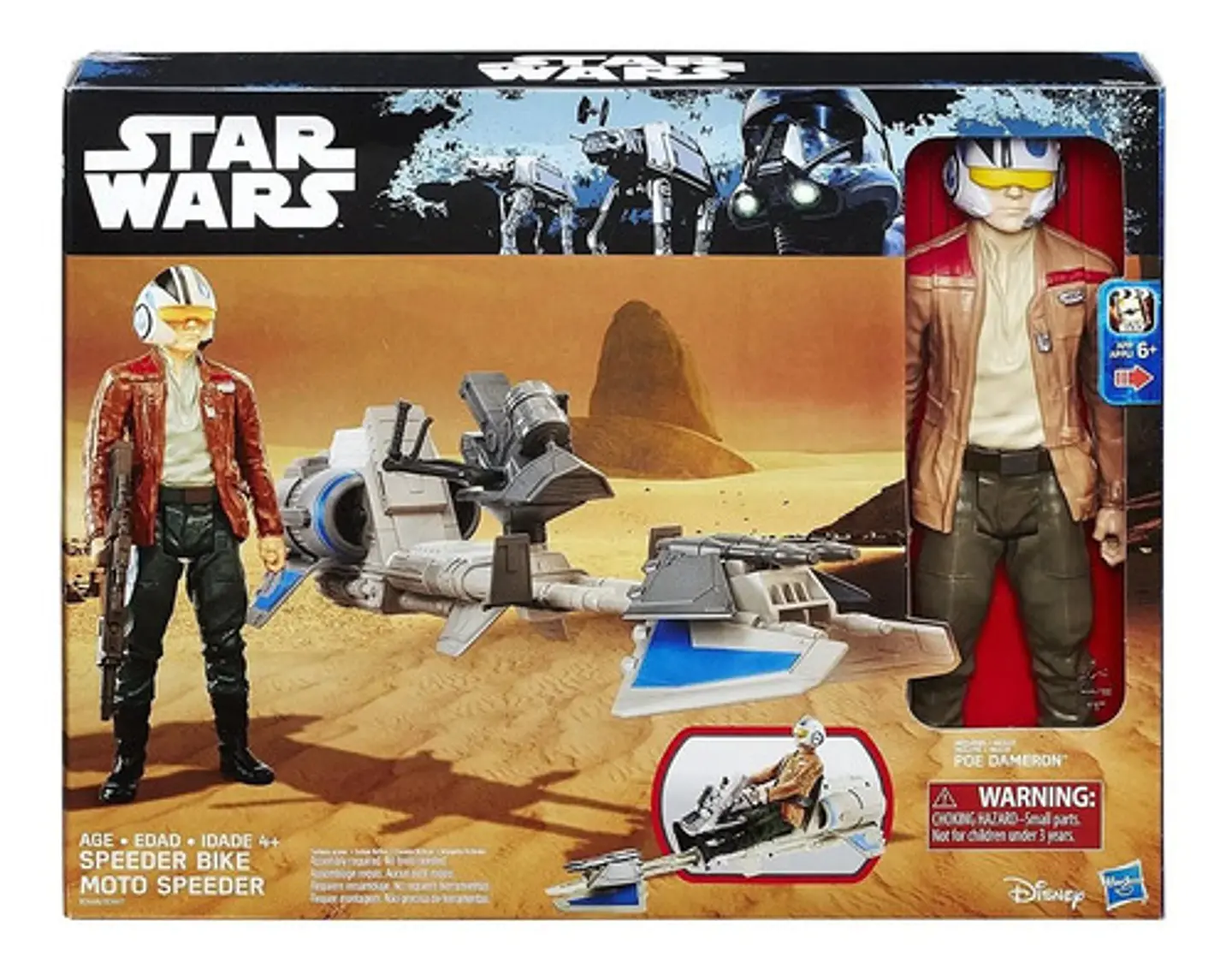 Star Wars Speeder Bike Con Poe Dameron Figura Articulada Hasbro 3
