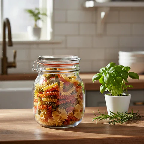 Tarro Hermético Para Galletas En Vidrio Utensilios Cocina