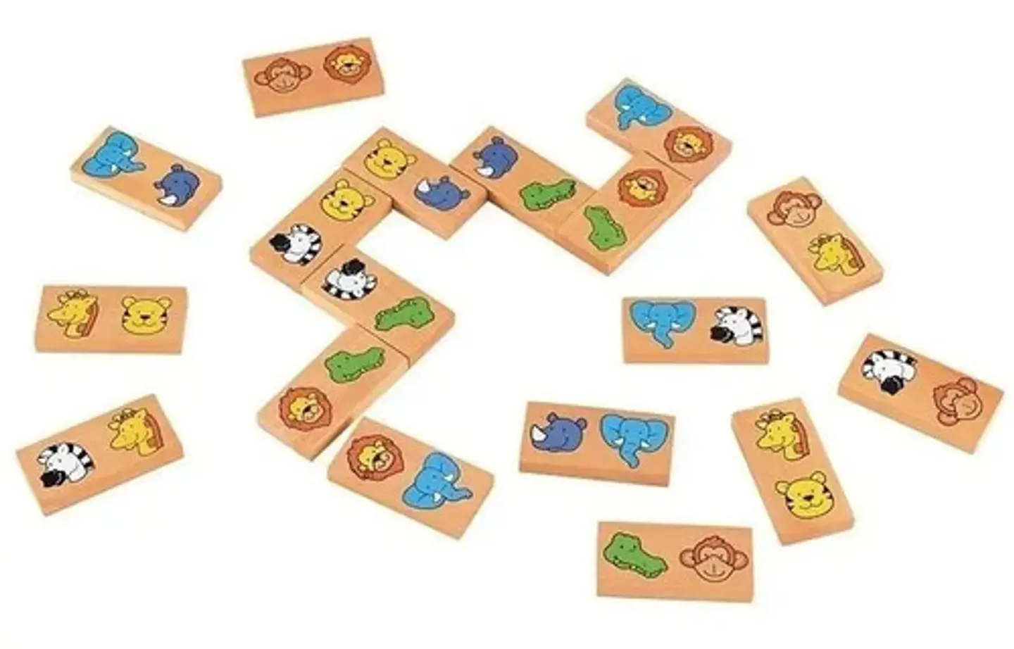 Domino Para Niños En Madera De Animales Juego Didáctico 2