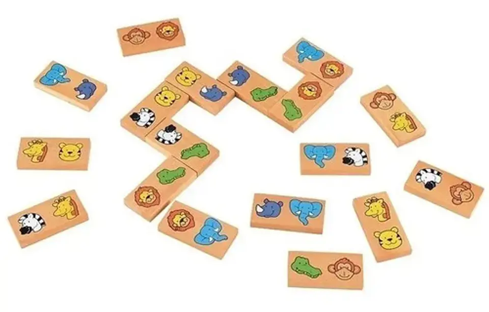 Domino Para Niños En Madera De Animales Juego Didáctico 2