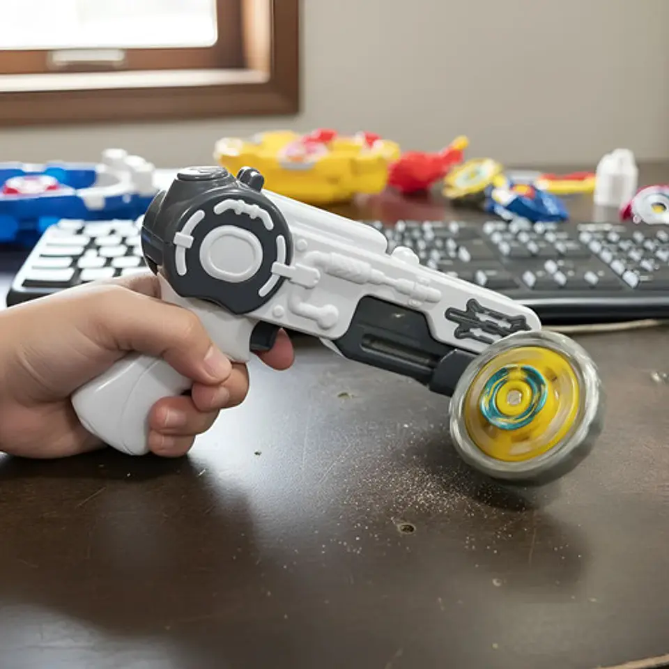 Beyblade Lanzador Pistola Con Trompo X1 Juguete Para Niños 16