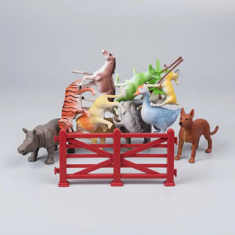 Set De Animales Medianos Domésticos Y Salvajes Juguete  7