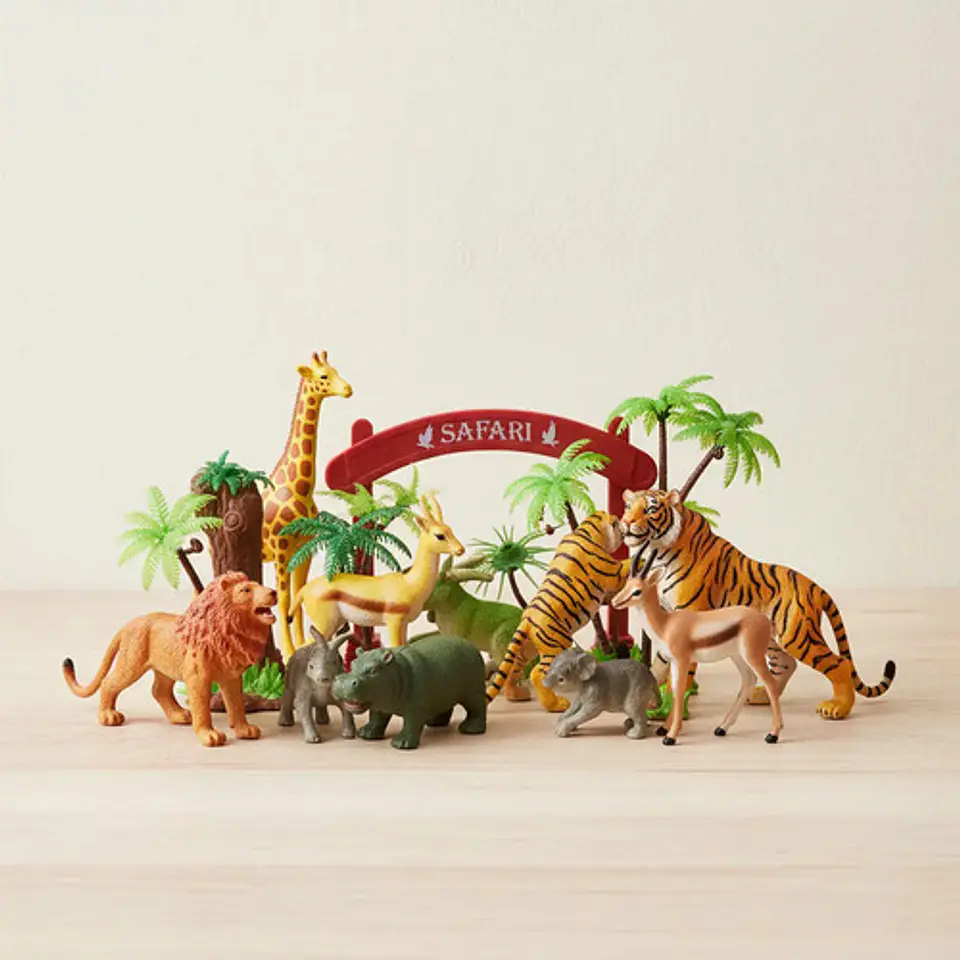 Set De Animales Medianos Domésticos Y Salvajes Juguete  12