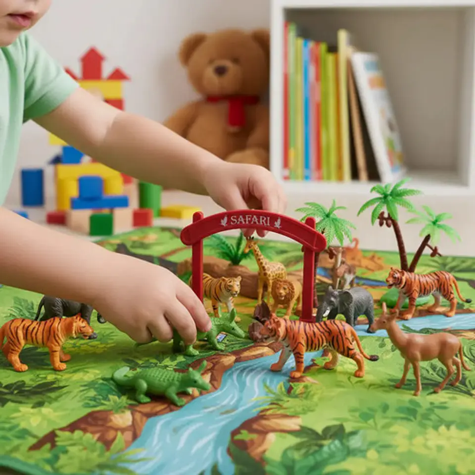 Set De Animales Medianos Domésticos Y Salvajes Juguete  13