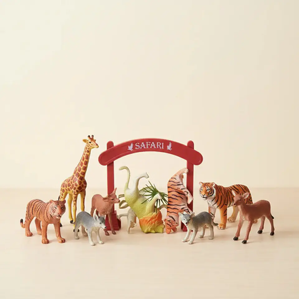 Set De Animales Medianos Domésticos Y Salvajes Juguete  16