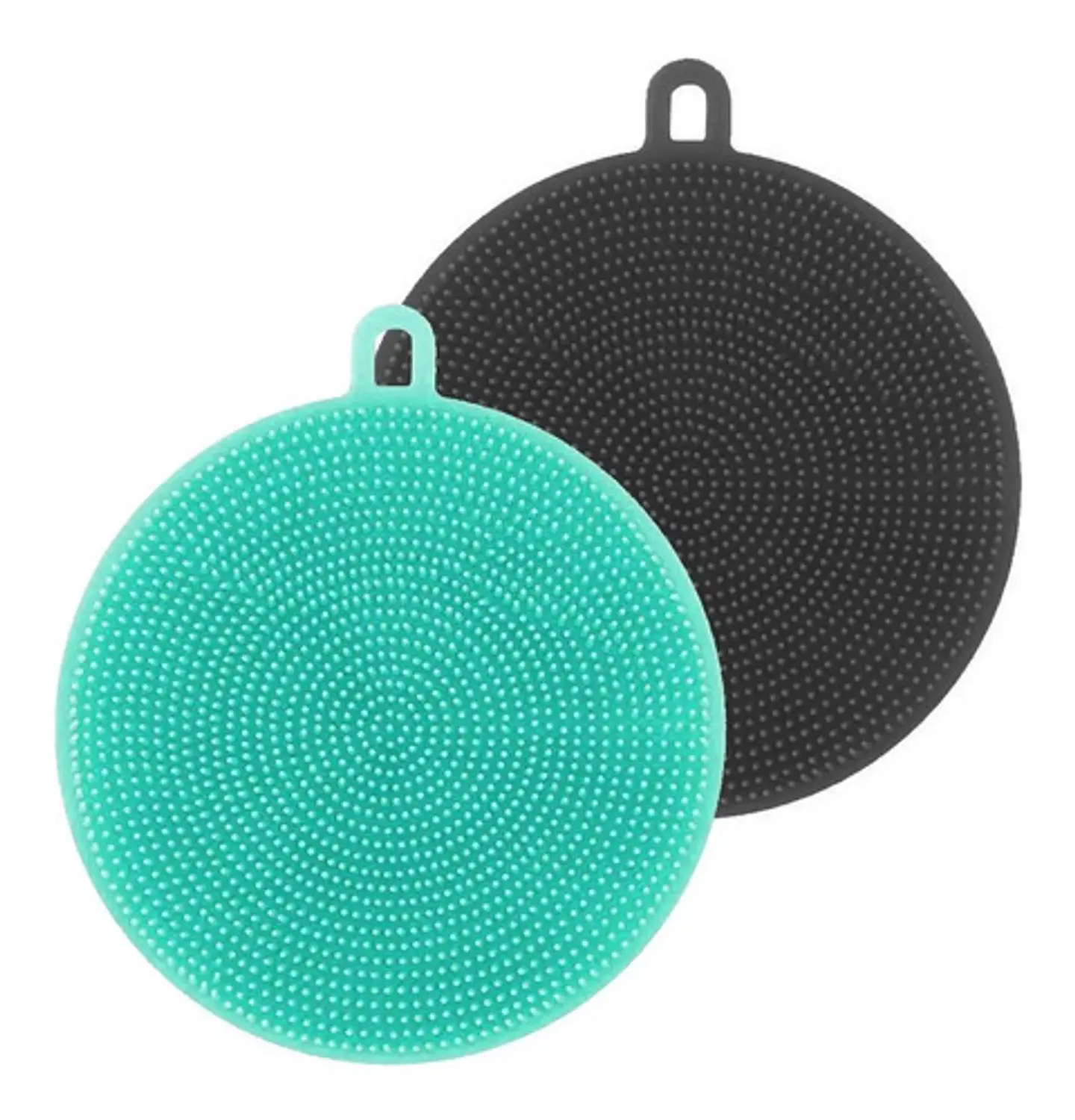 Pack X2 Esponjas Silicona Multiuso Scrubber Cleanz Antibacterianas 11cm 2