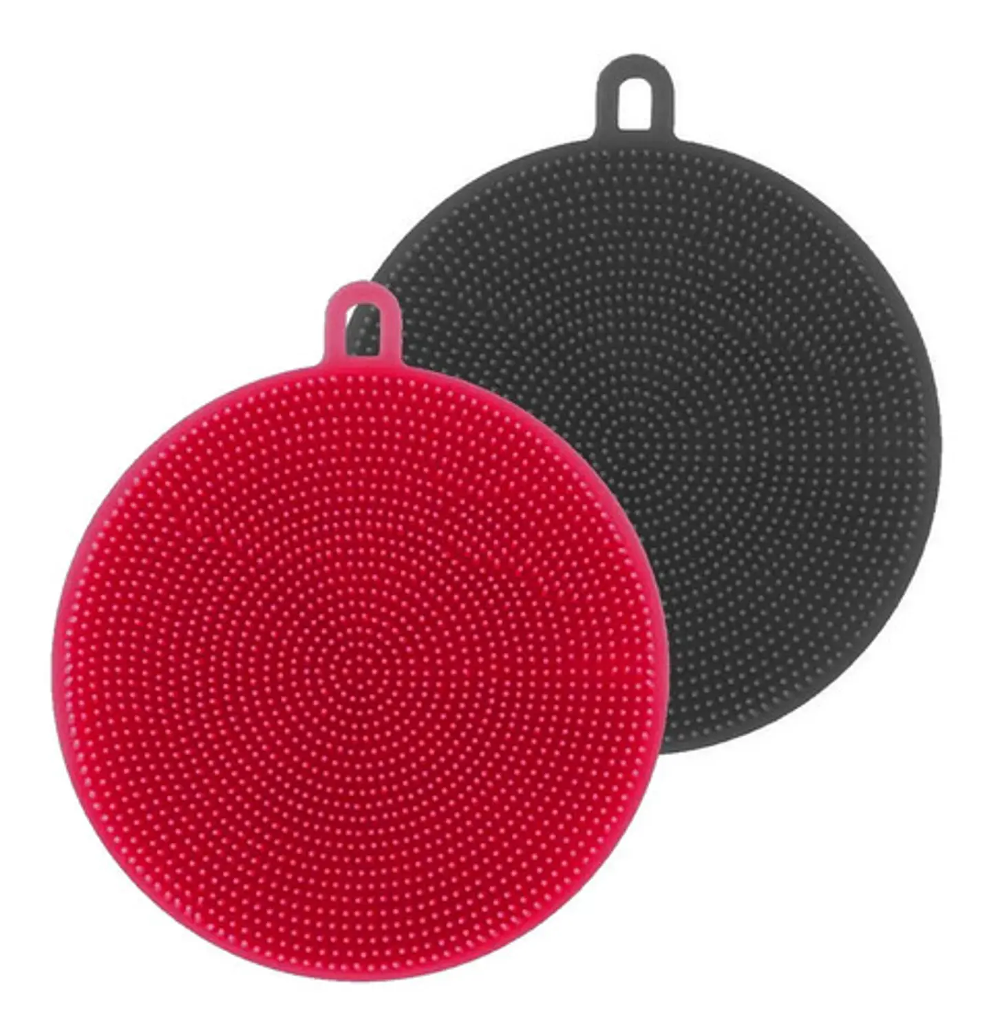 Pack X2 Esponjas Silicona Multiuso Scrubber Cleanz Antibacterianas 11cm 3
