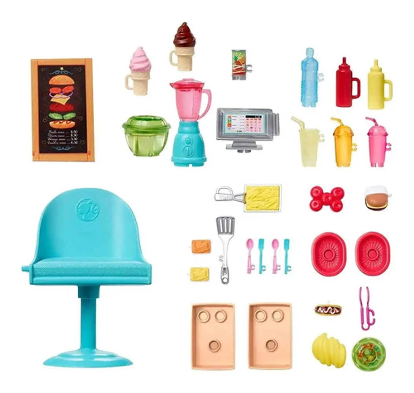 Set Food Truck Barbie Mattel Gmw07 Muñeca Accesorios Cocina 4