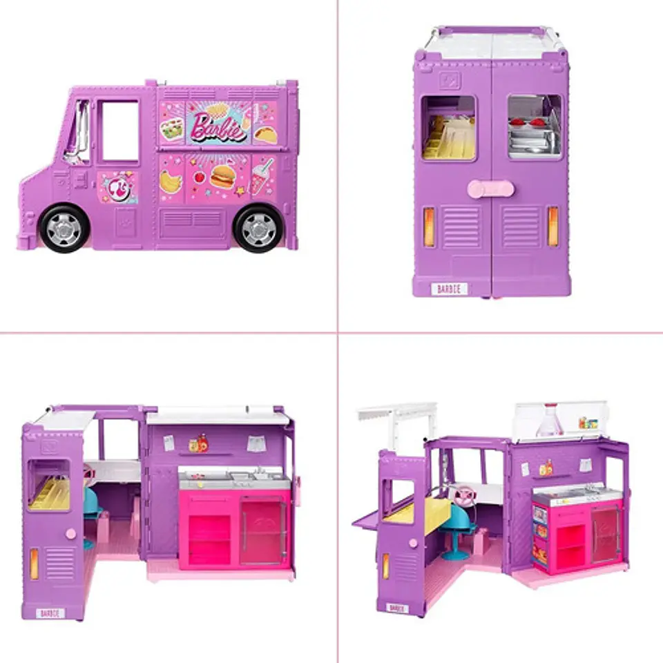 Set Food Truck Barbie Mattel Gmw07 Muñeca Accesorios Cocina 5