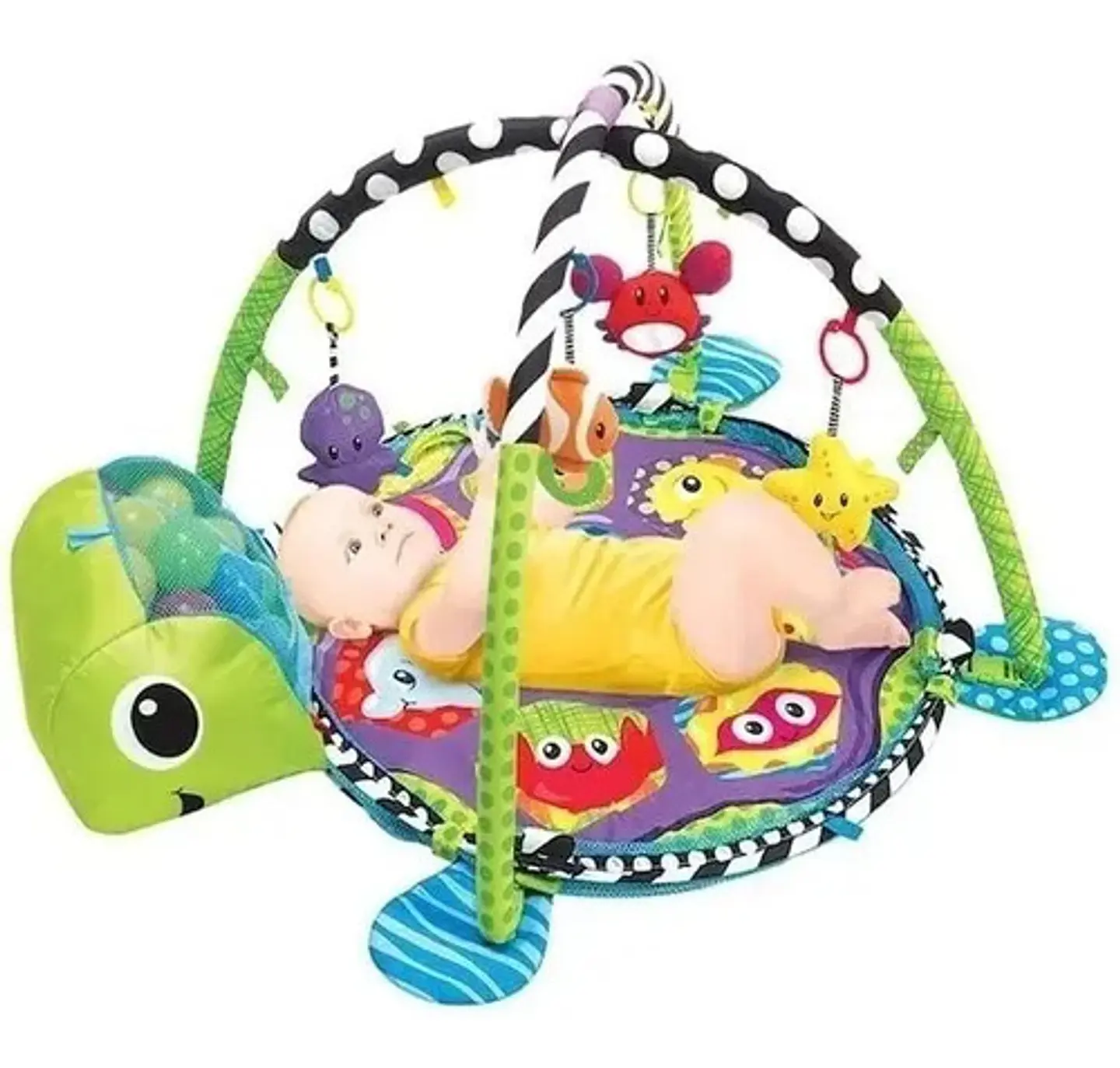 Gimnasio Para Bebe 3 En 1 Piscina Pelotas Tortuga Fc053 2