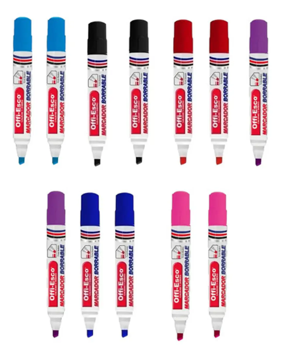 Marcador Borrable Tablero Colores Surtidos X 12  Oe- 510  1
