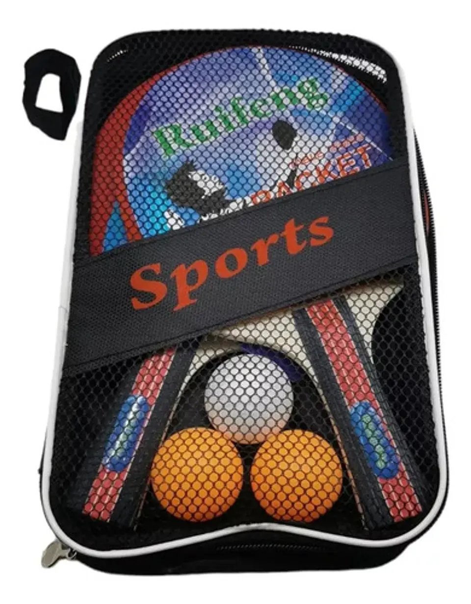 Set X 2 Raquetas Ping-pong Calidad 3estre+ Estuche + 6 Bolas 2