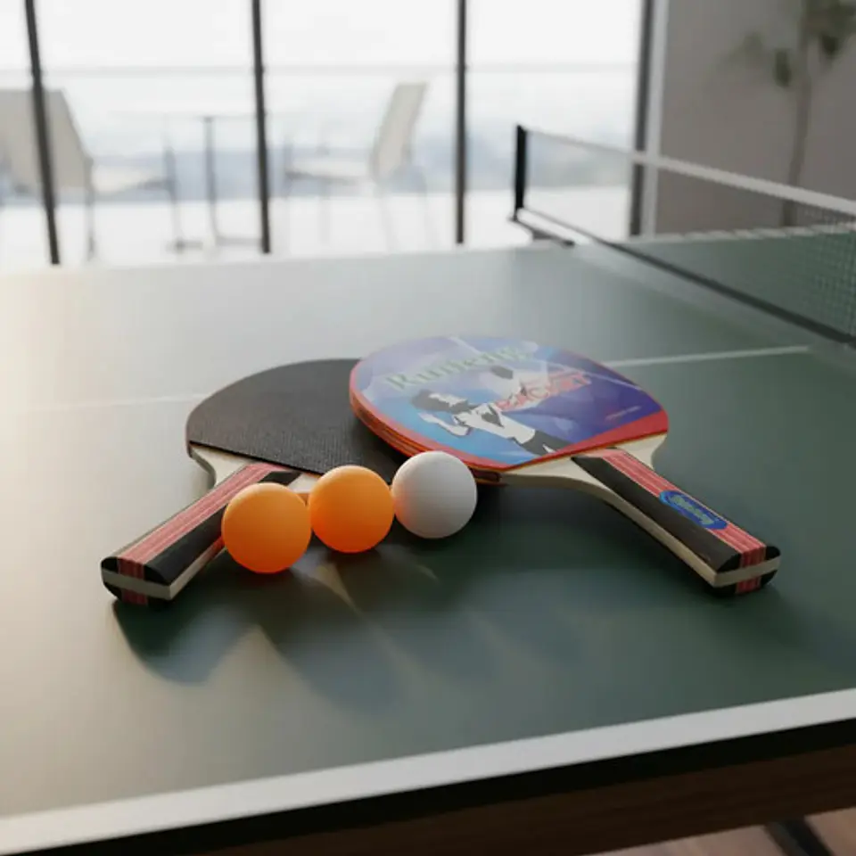 Set X 2 Raquetas Ping-pong Calidad 3estre+ Estuche + 6 Bolas 3
