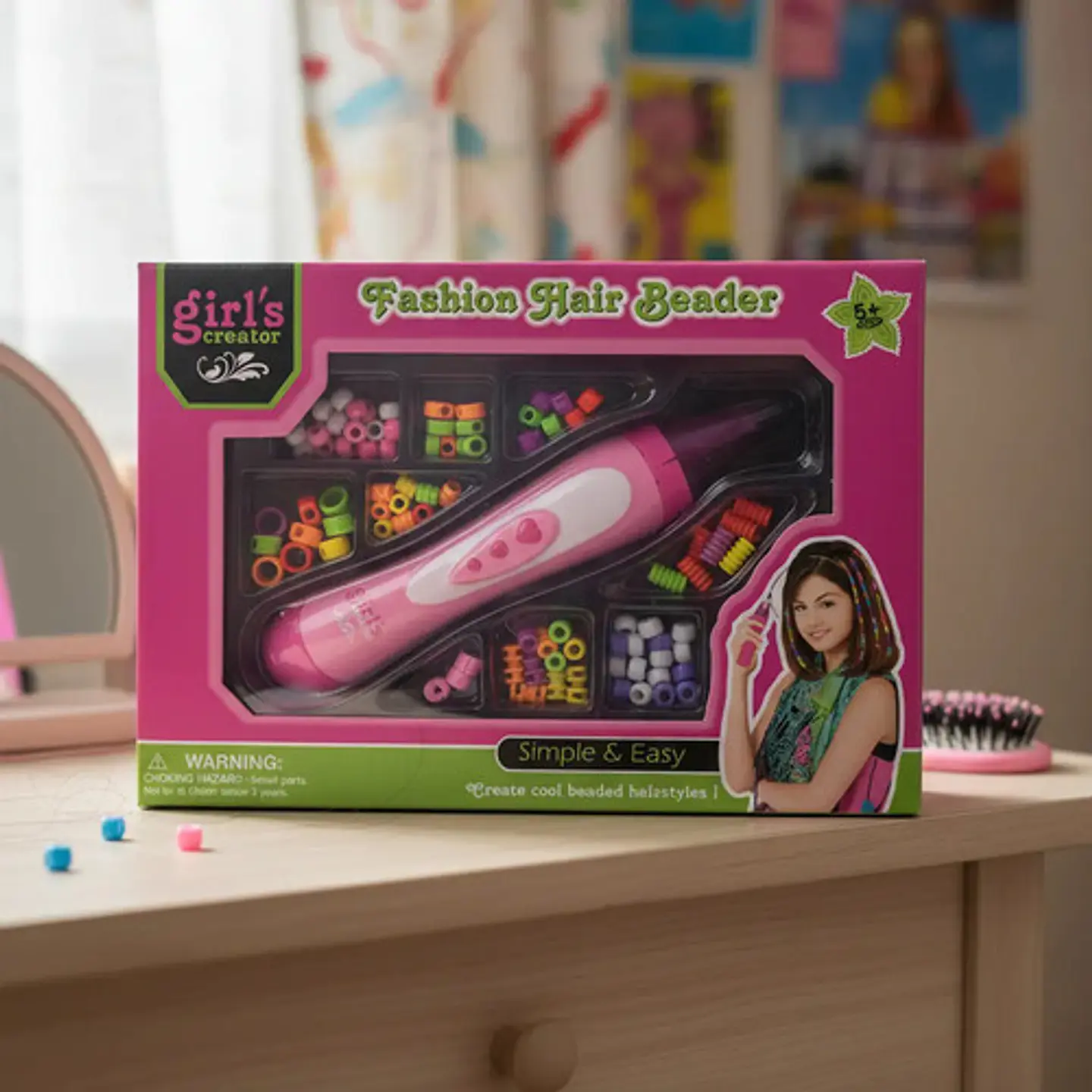 Set De Chaquiras Para Peinados Cabello Niñas Mbk-232a 1