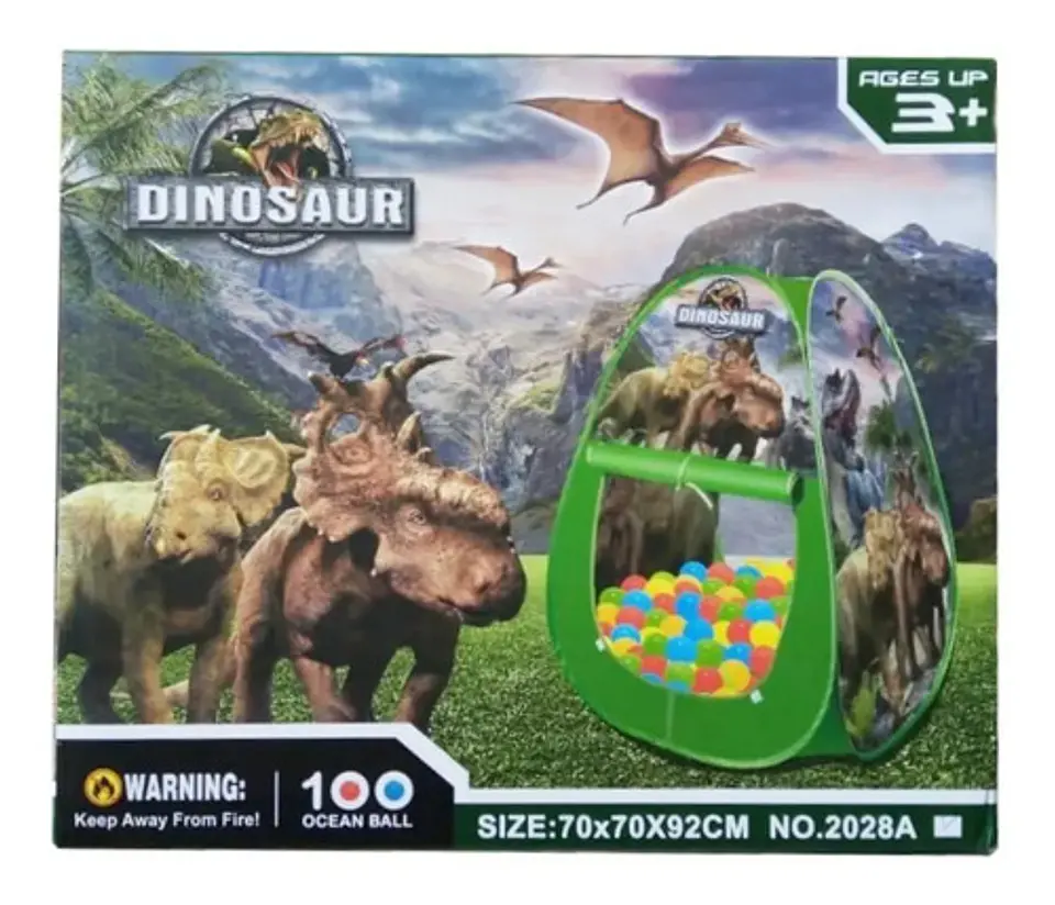 Carpa Plegable De Dinosaurios Con 100 Pelotas Niños  1