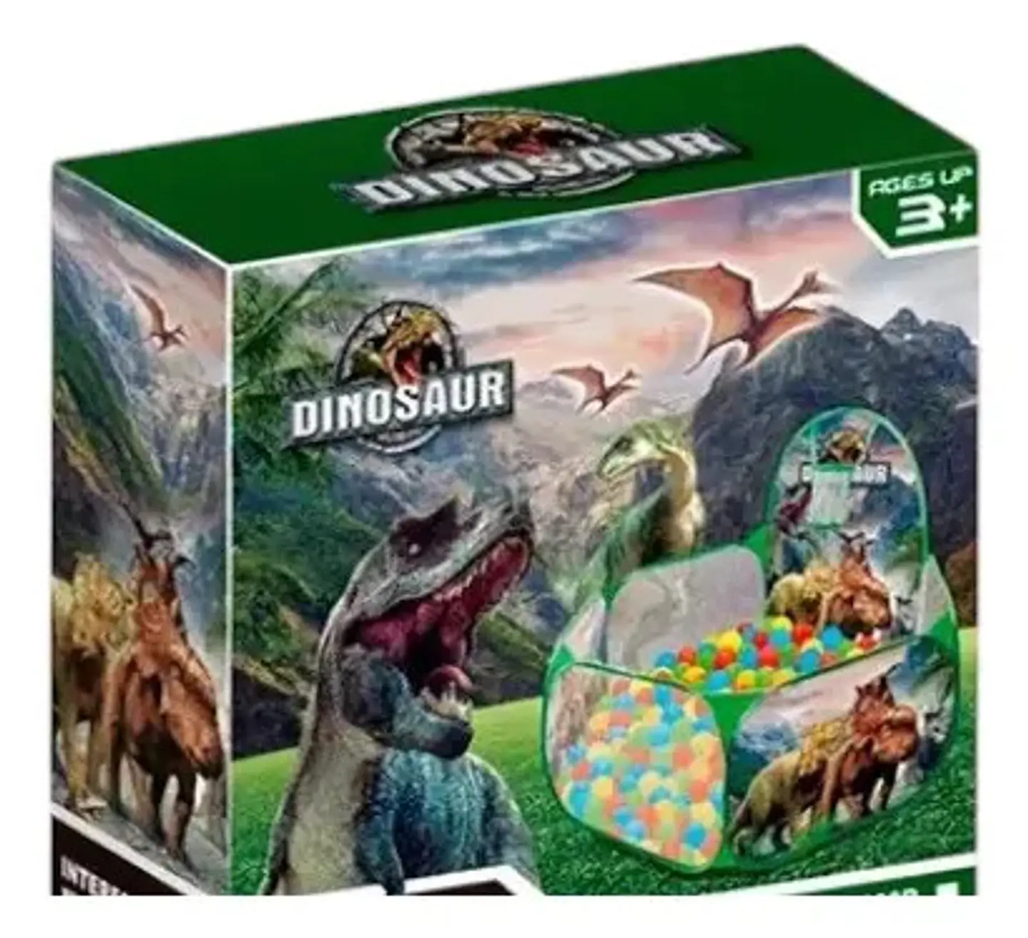 Carpa Plegable De Dinosaurios Con 100 Pelotas Niños  2
