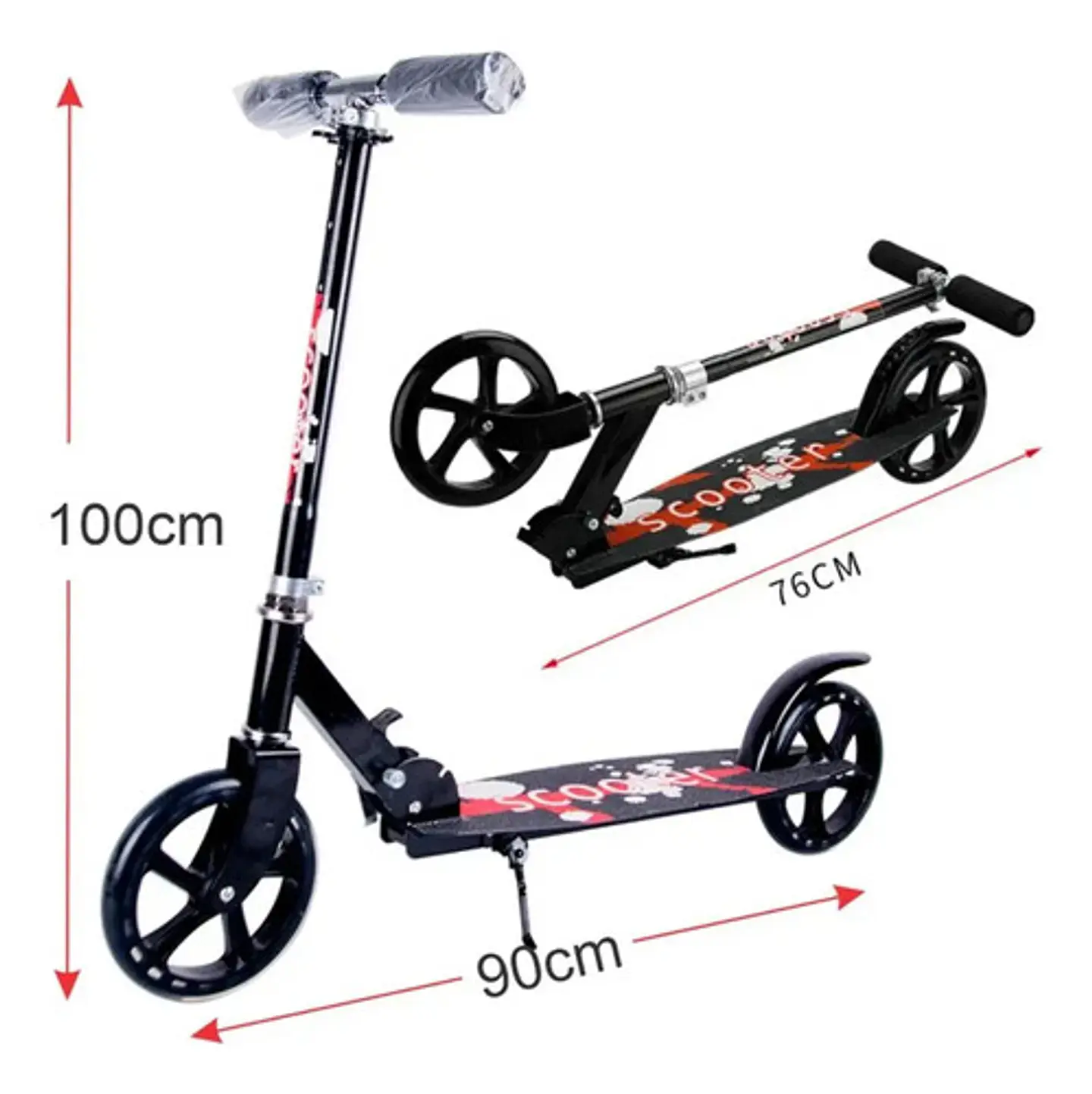 Patineta Monopatín Scooter En Aluminio Con Pata Niños 3