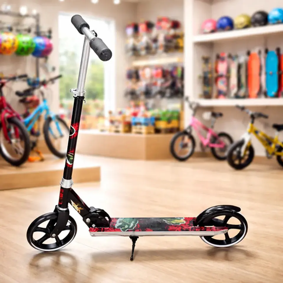 Patineta Monopatín Scooter En Aluminio Con Pata Niños 8