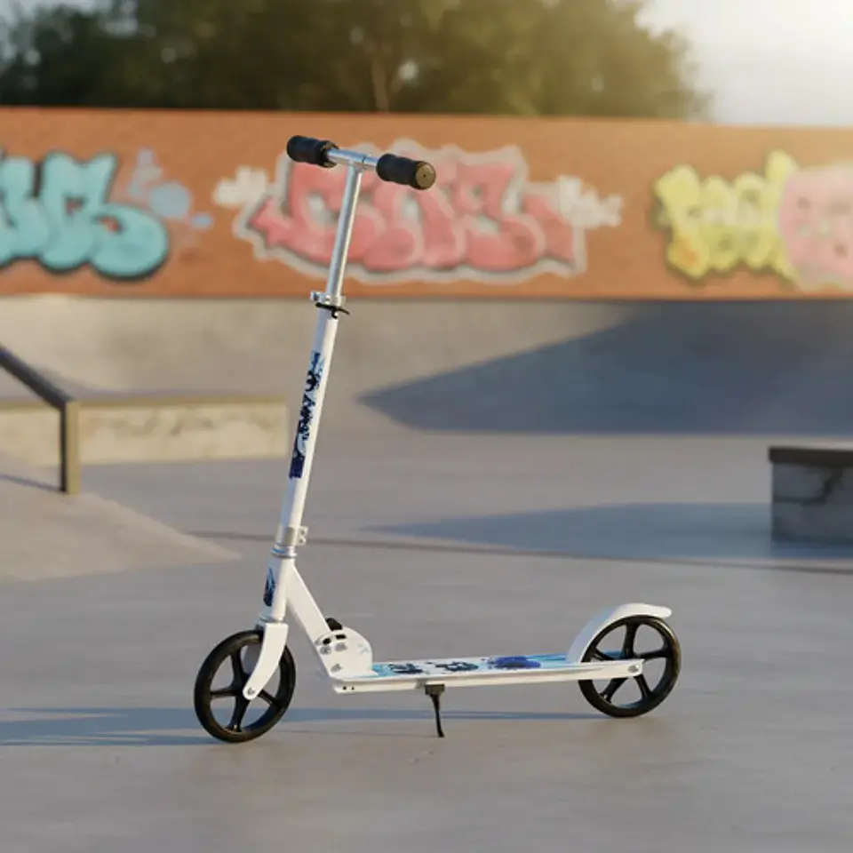 Patineta Monopatín Scooter En Aluminio Con Pata Niños 9