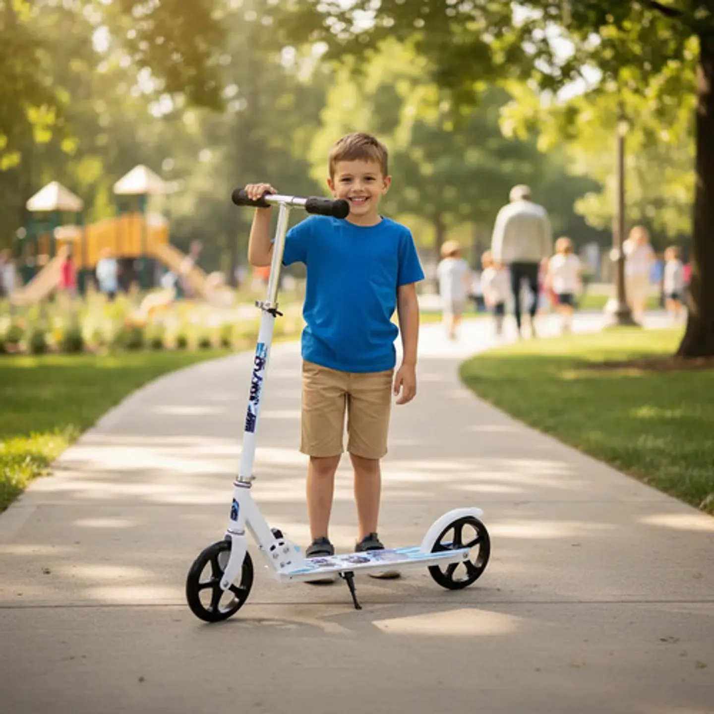Patineta Monopatín Scooter En Aluminio Con Pata Niños 11