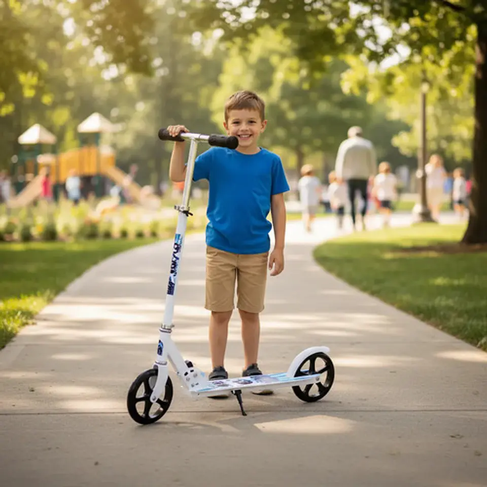 Patineta Monopatín Scooter En Aluminio Con Pata Niños 11