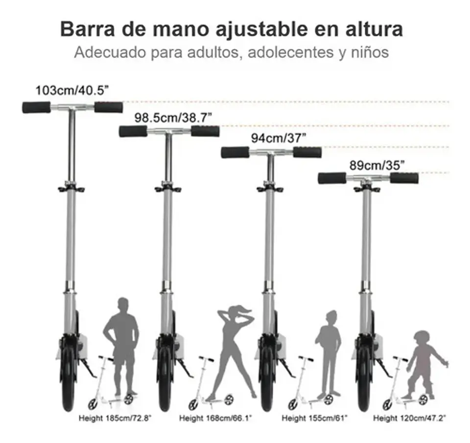 Patineta Monopatín Scooter En Aluminio Con Pata Niños 12