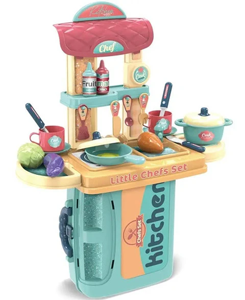 Cocina Maletín Infantil Portátil 3 En 1 Accesorios 008-976a