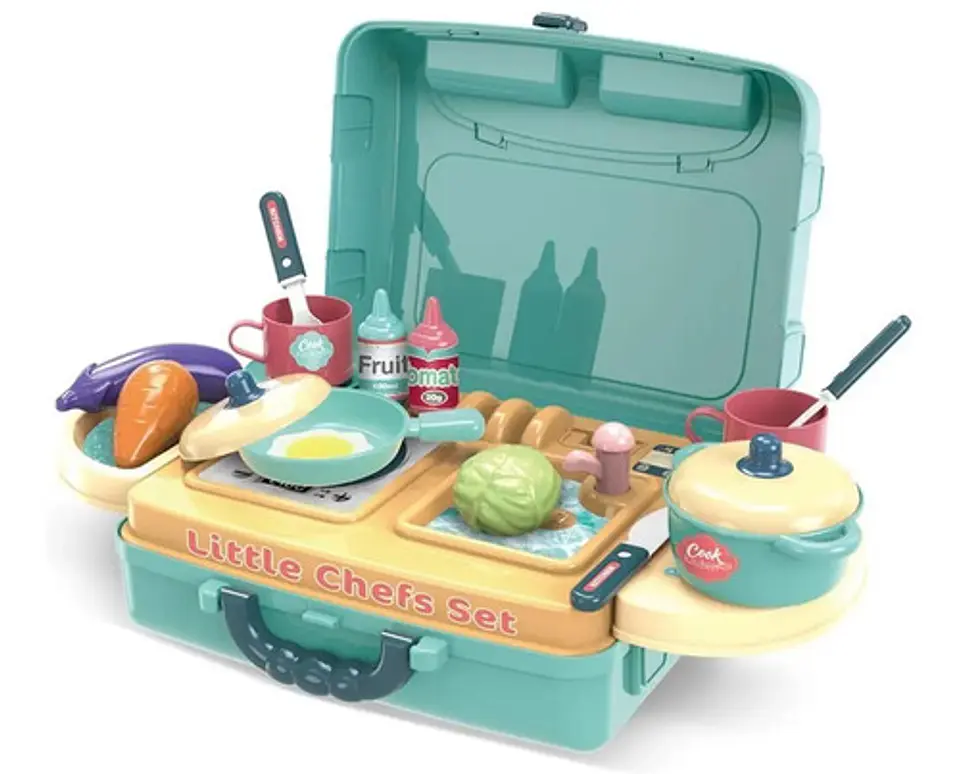 Cocina Maletín Infantil Portátil 3 En 1 Accesorios 008-976a 2