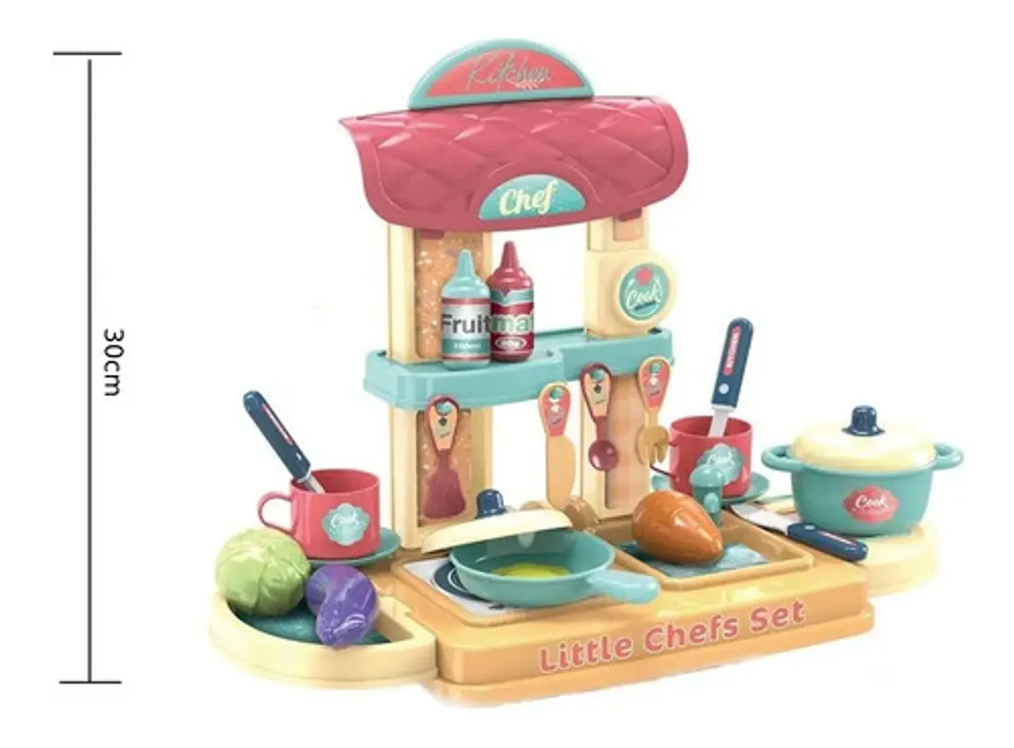 Cocina Maletín Infantil Portátil 3 En 1 Accesorios 008-976a 4