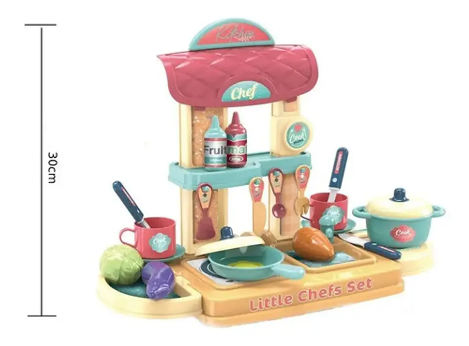 Cocina Maletín Infantil Portátil 3 En 1 Accesorios 008-976a 4