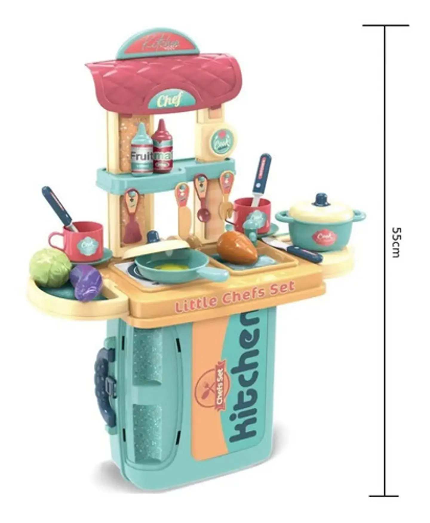 Cocina Maletín Infantil Portátil 3 En 1 Accesorios 008-976a 5