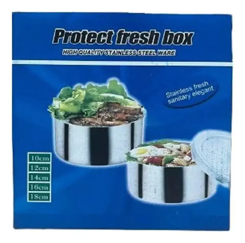 5 Bowls Acero Inoxidable Imperial Home Con Tapa Plateados Plateado 3
