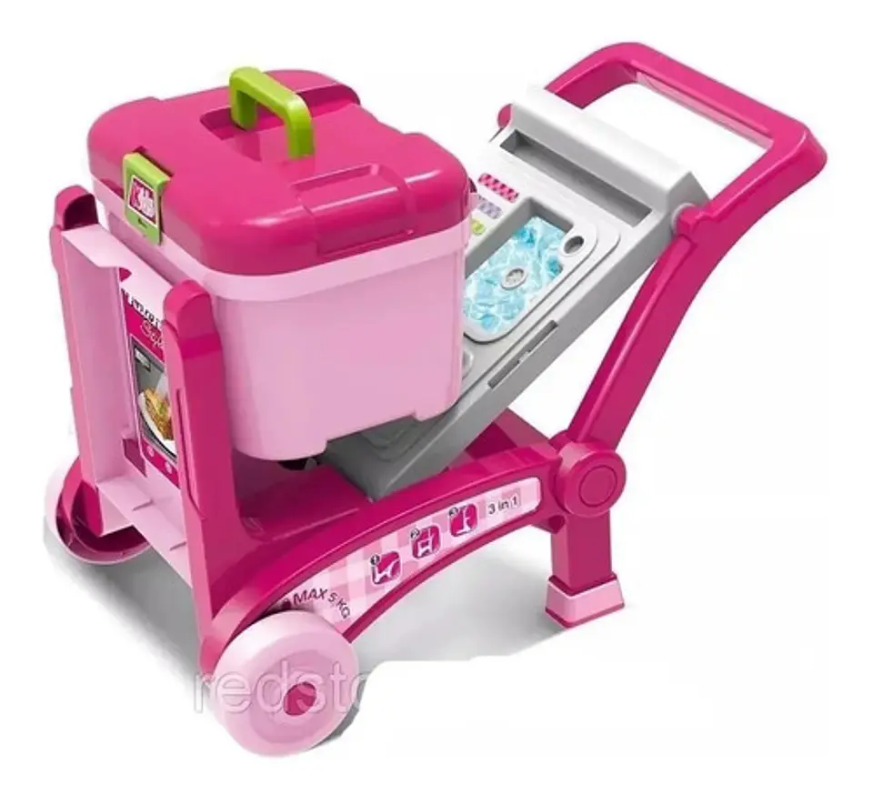 Cocina De Juguete Kitchen Little 006-927 Rosada Con Luz Sonido Accesorios Rosado 3
