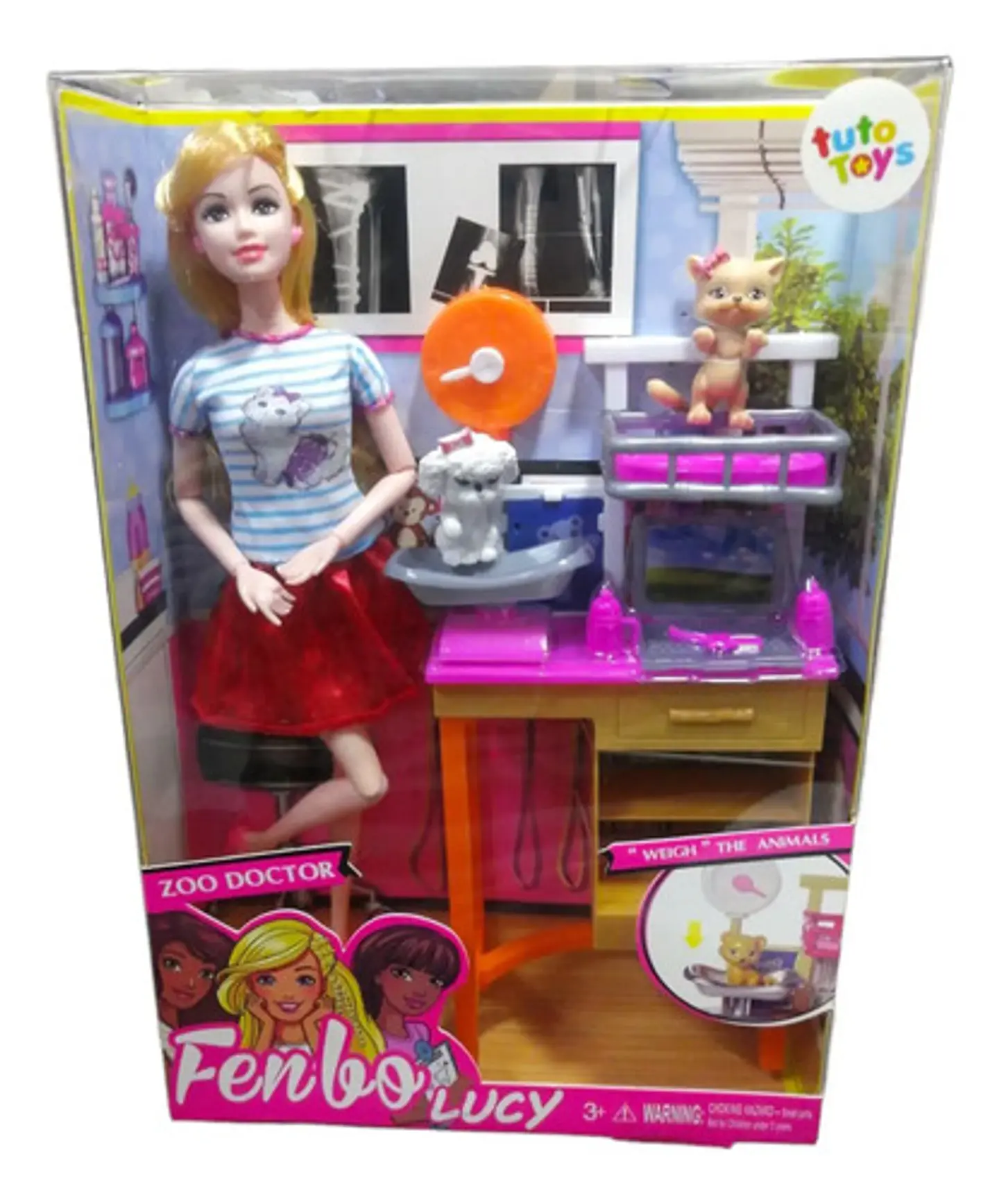 Muñeca Fenbo 30cm Profesiones Surtida Con Accesorios 6