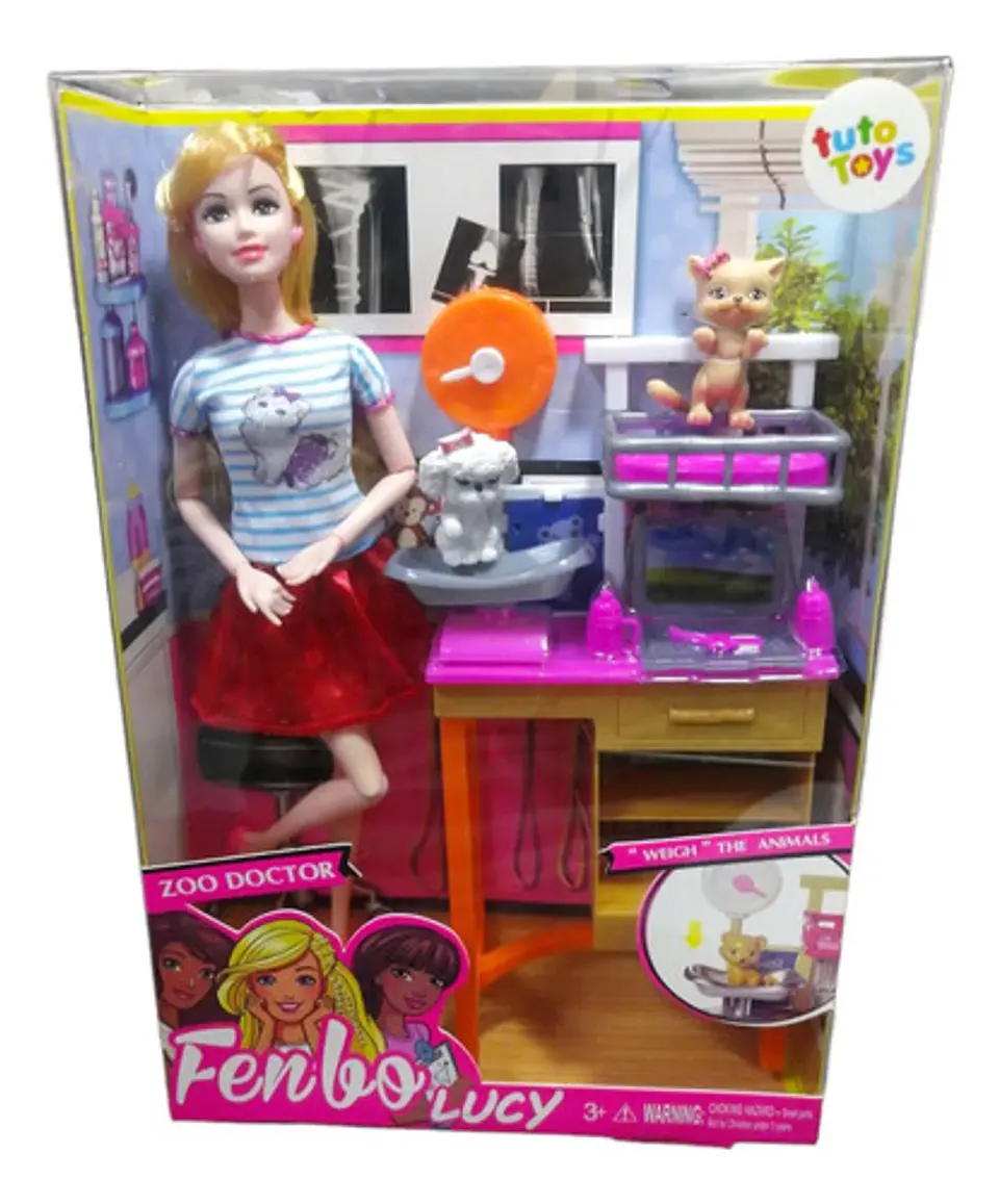 Muñeca Fenbo 30cm Profesiones Surtida Con Accesorios 6