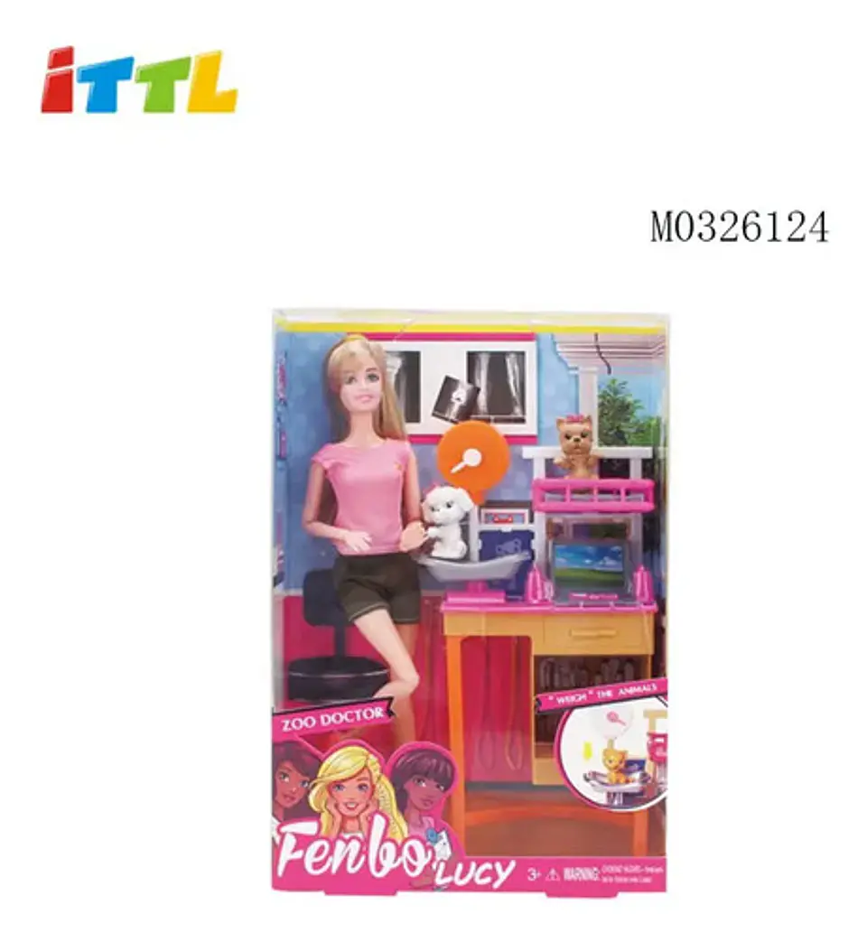 Muñeca Fenbo 30cm Profesiones Surtida Con Accesorios 7