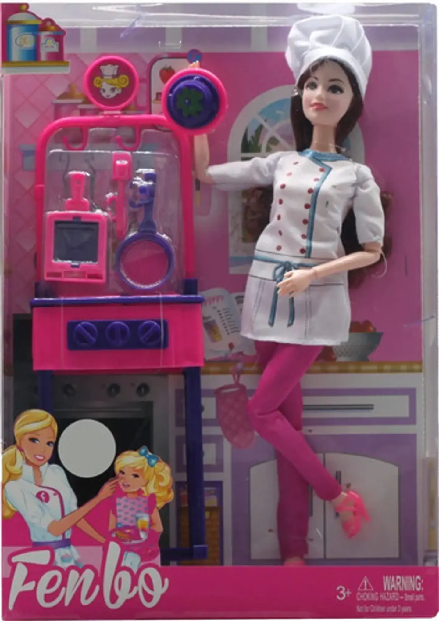 Muñeca Fenbo 30cm Profesiones Surtida Con Accesorios 9