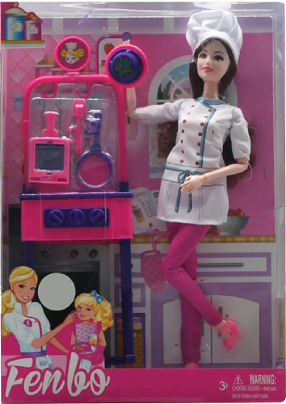 Muñeca Fenbo 30cm Profesiones Surtida Con Accesorios 9