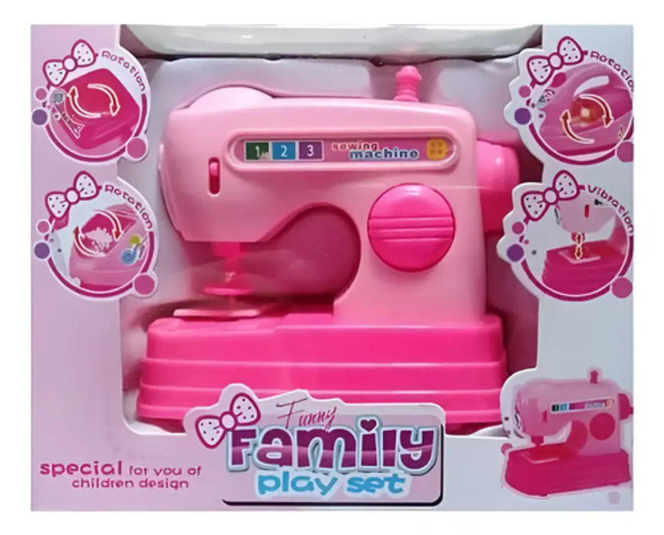 Máquina De Coser Juguete Funny Family Zj538-33 Rosada Niños 3 Años 2