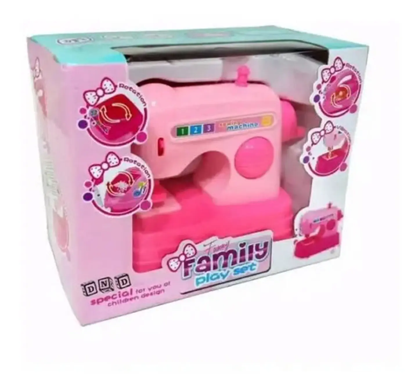 Máquina De Coser Juguete Funny Family Zj538-33 Rosada Niños 3 Años 3