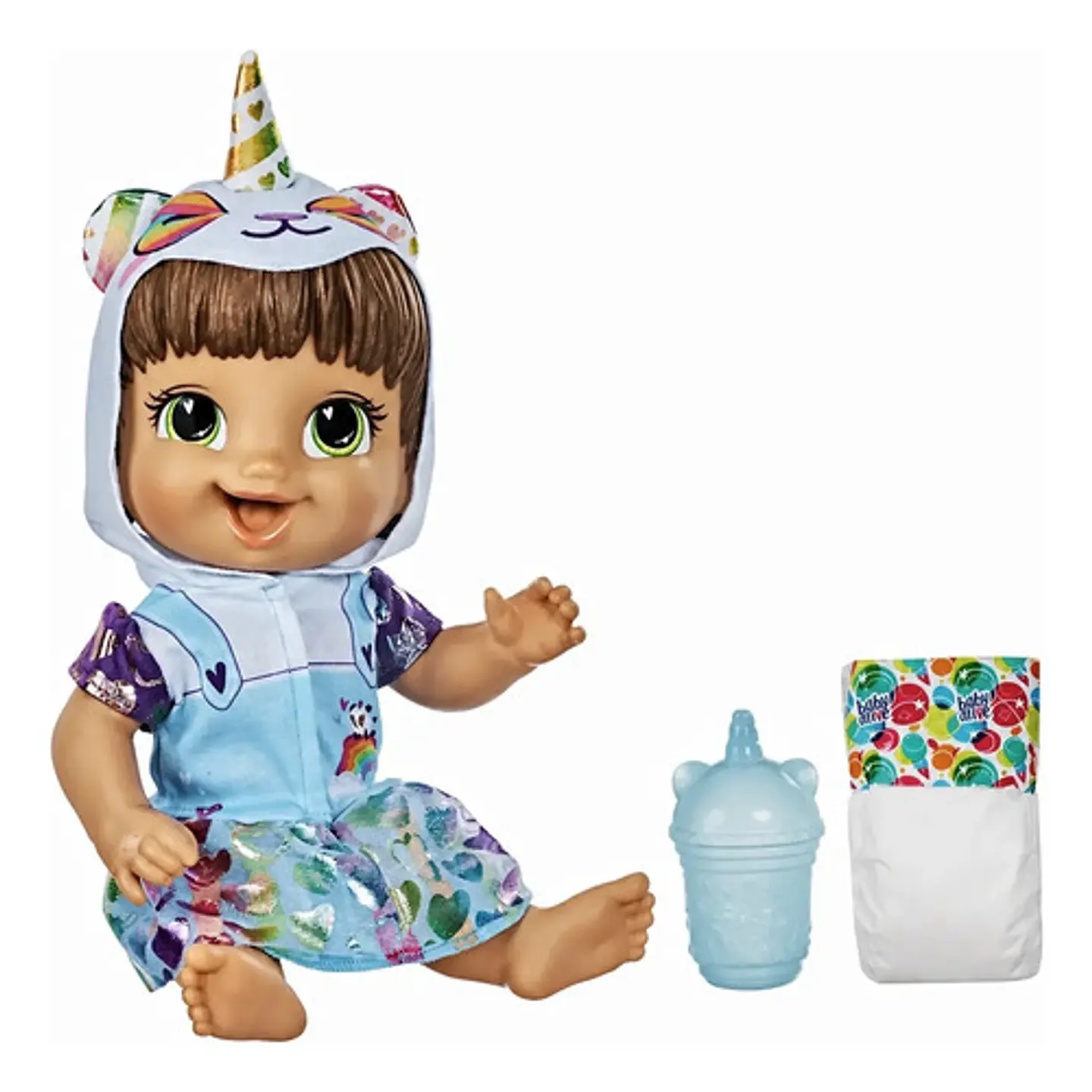Baby Alive Muñeca Tinycorns Morena O Rubia Unicornio Hasbro 1