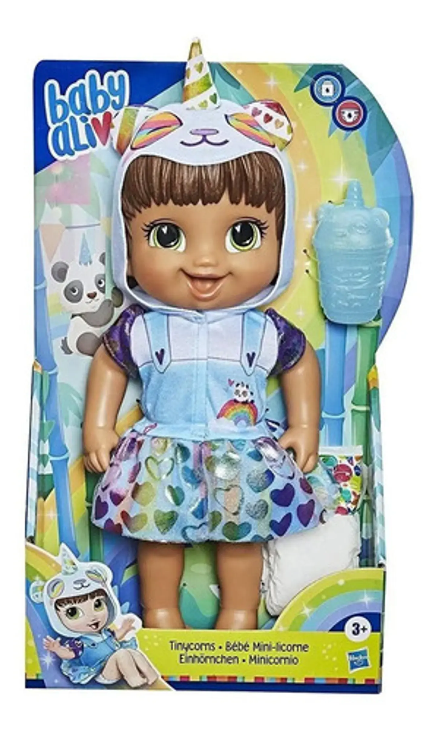 Baby Alive Muñeca Tinycorns Morena O Rubia Unicornio Hasbro 2