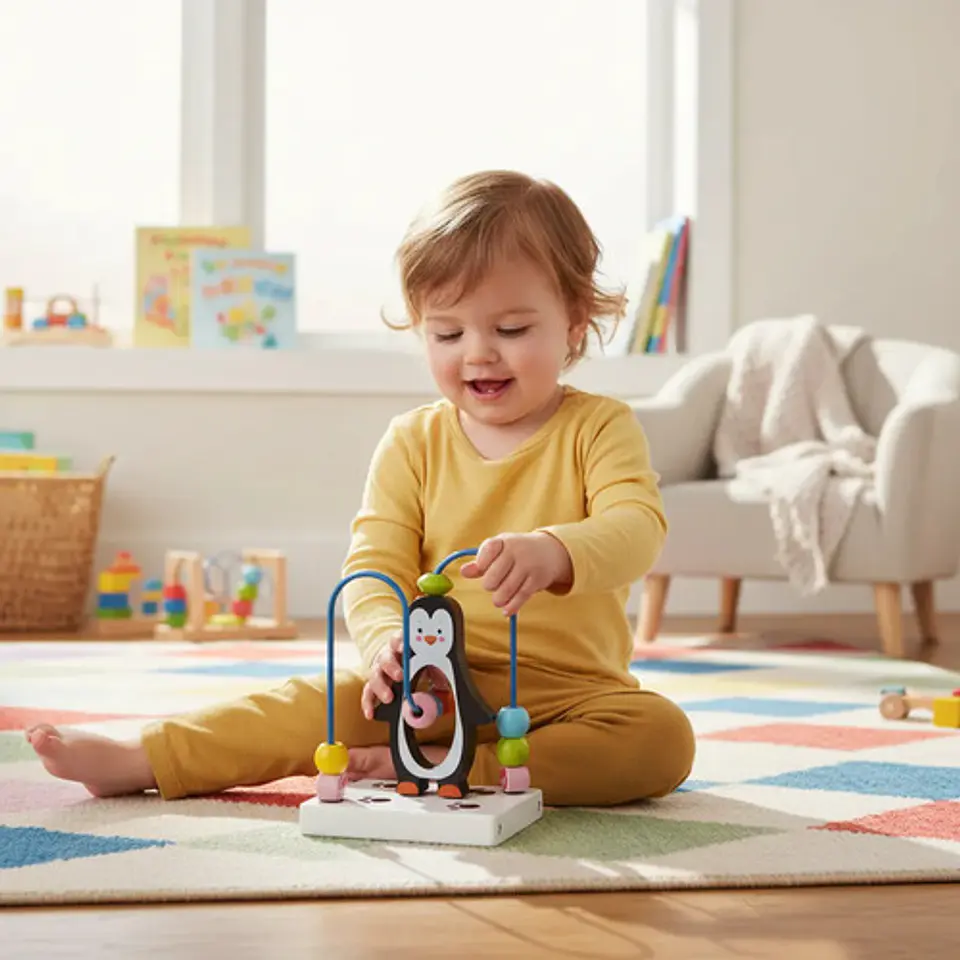 Juego Laberinto Animales De Madera Didáctico Niños Kabi-0009 2